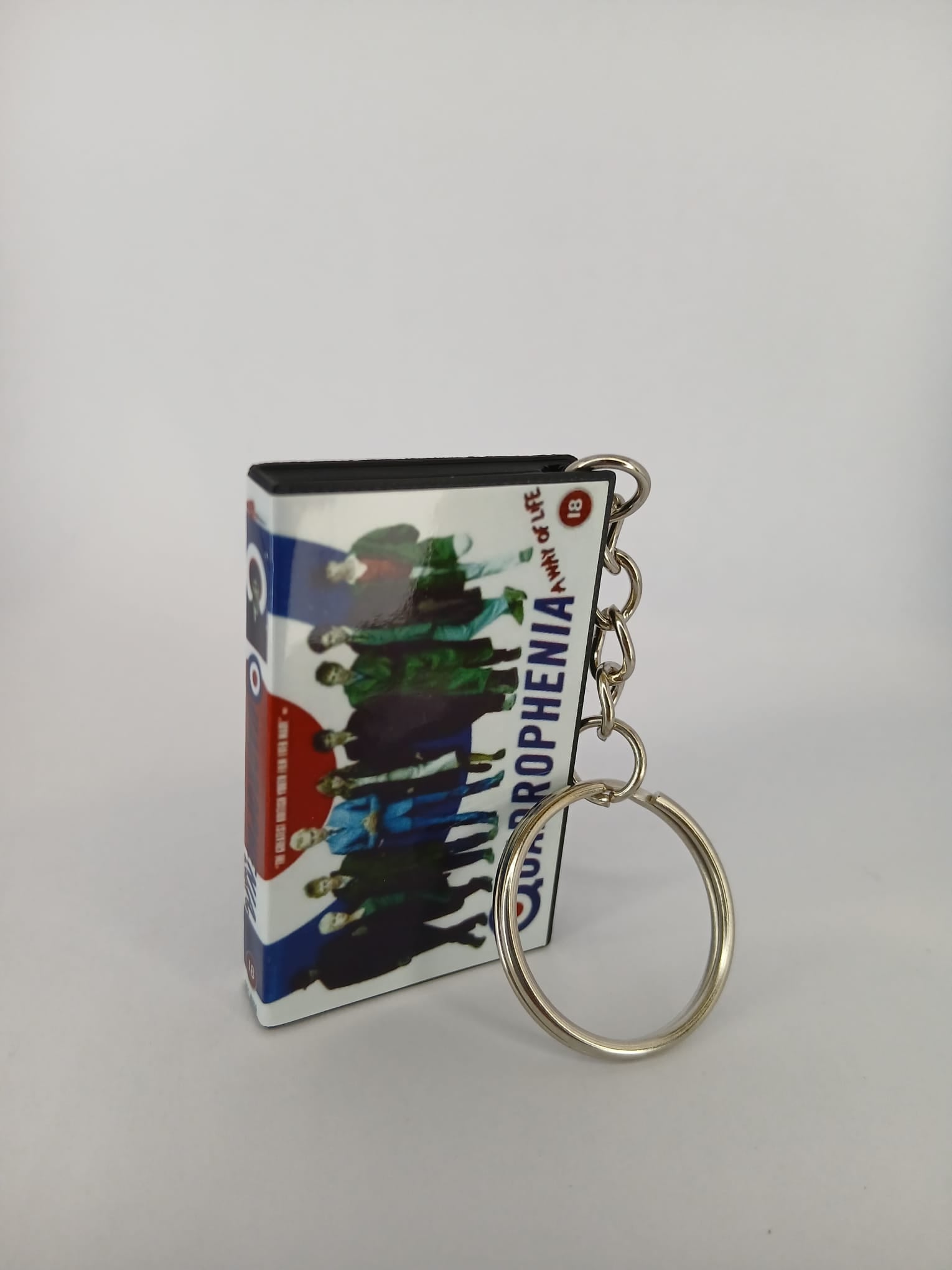 Quadrophenia VHS keyring — front cover standing angled 2