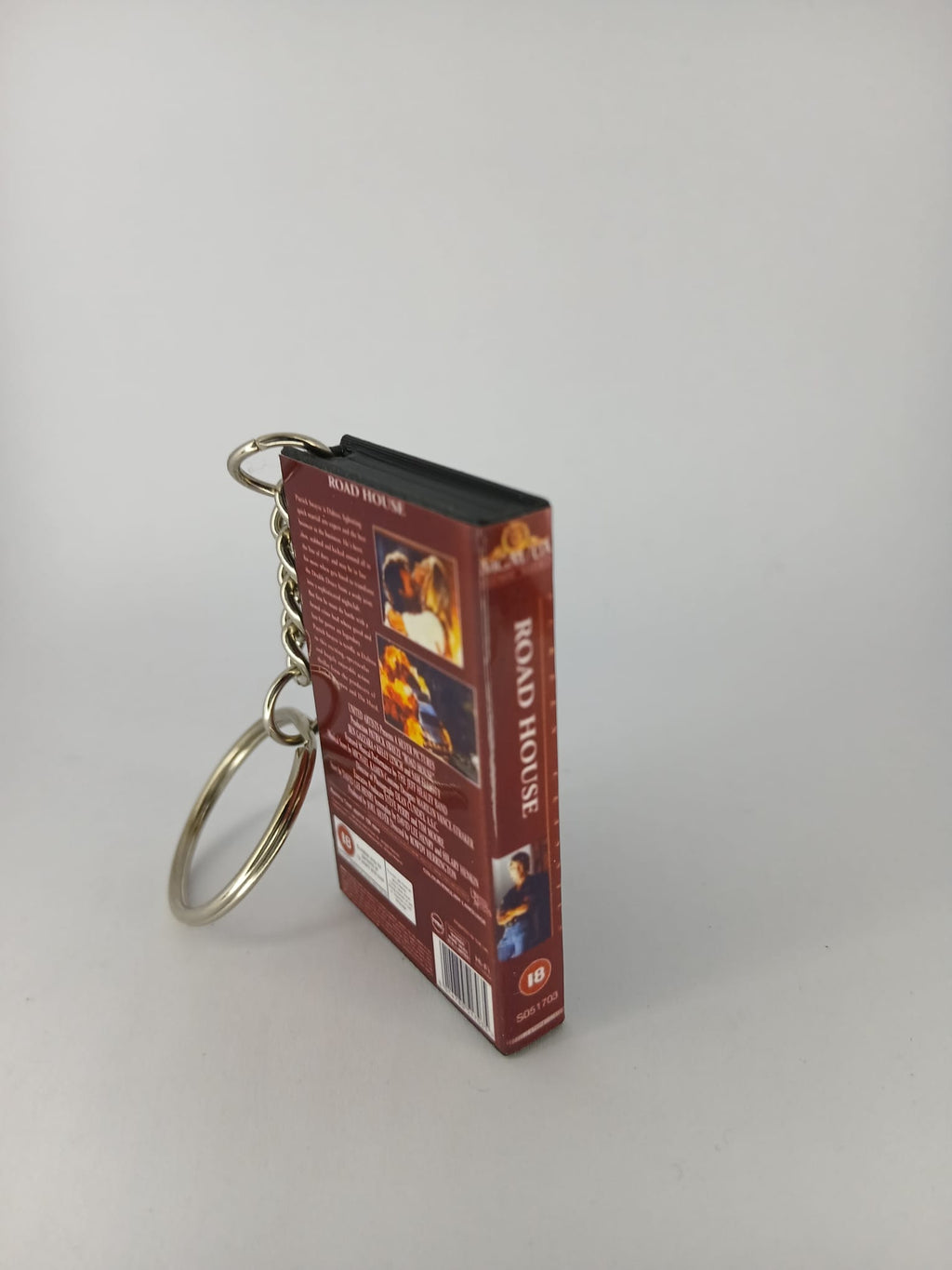 Road House Mini VHS Keyring – front angle