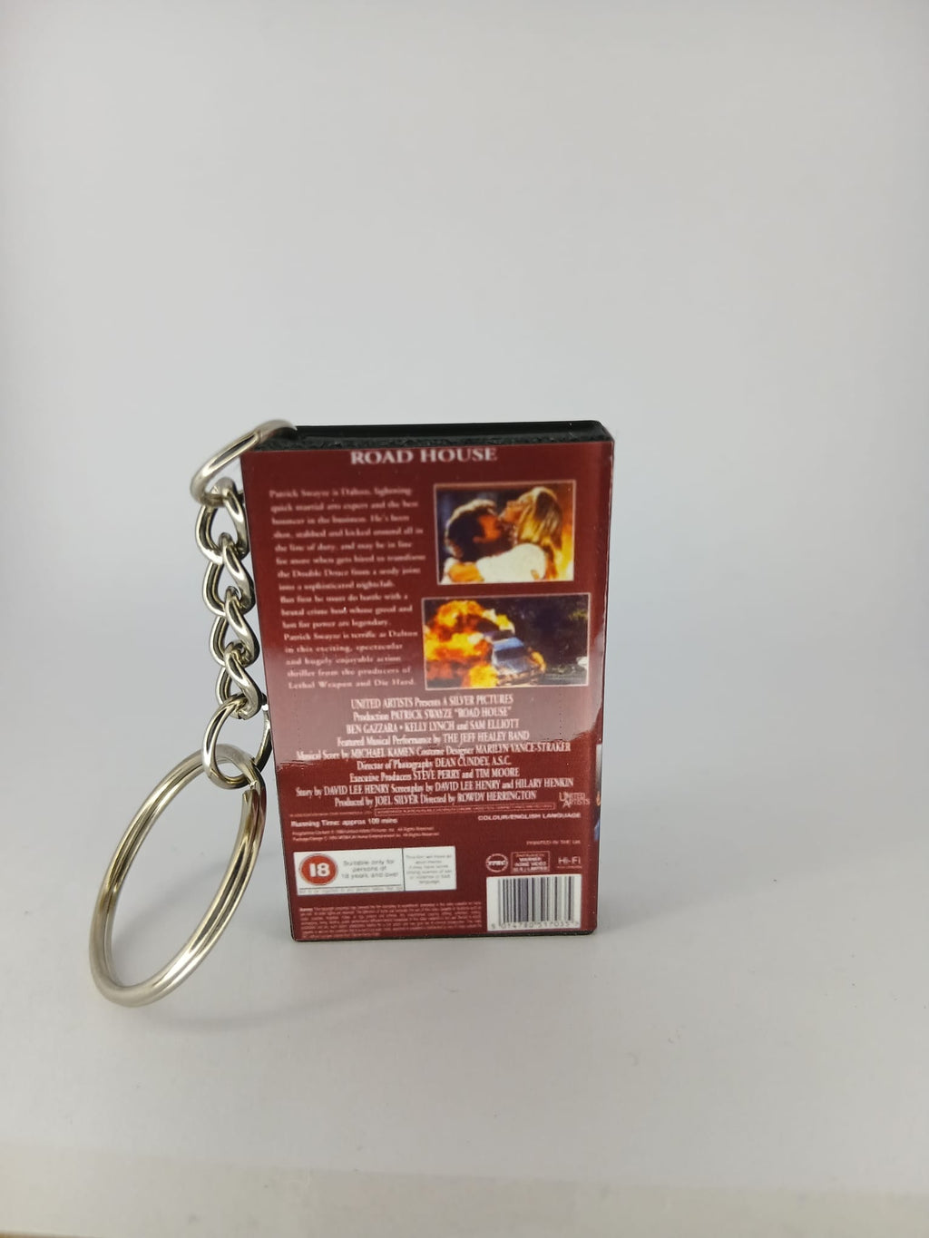 Road House Mini VHS Keyring – flat lay