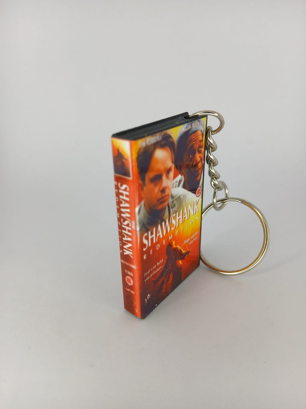 The Shawshank Redemption Mini VHS Keyring – front with coin