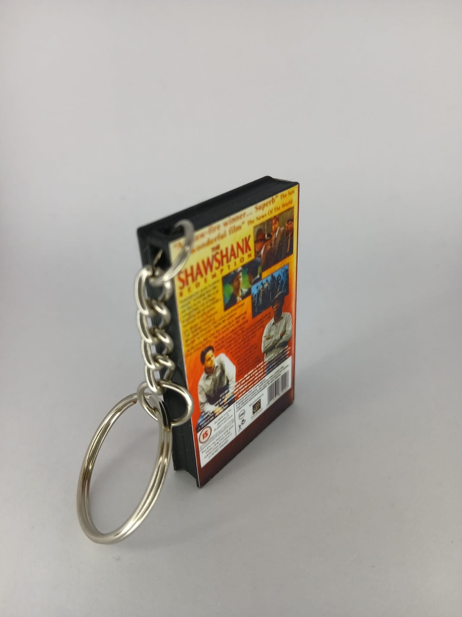 The Shawshank Redemption Mini VHS Keyring – side view