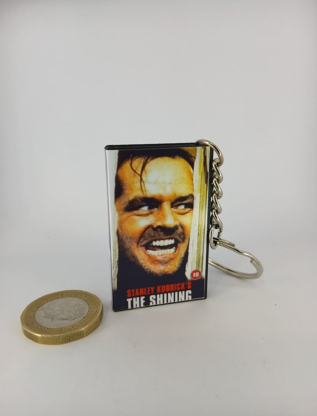 The Shining Mini VHS Keyring – angle view