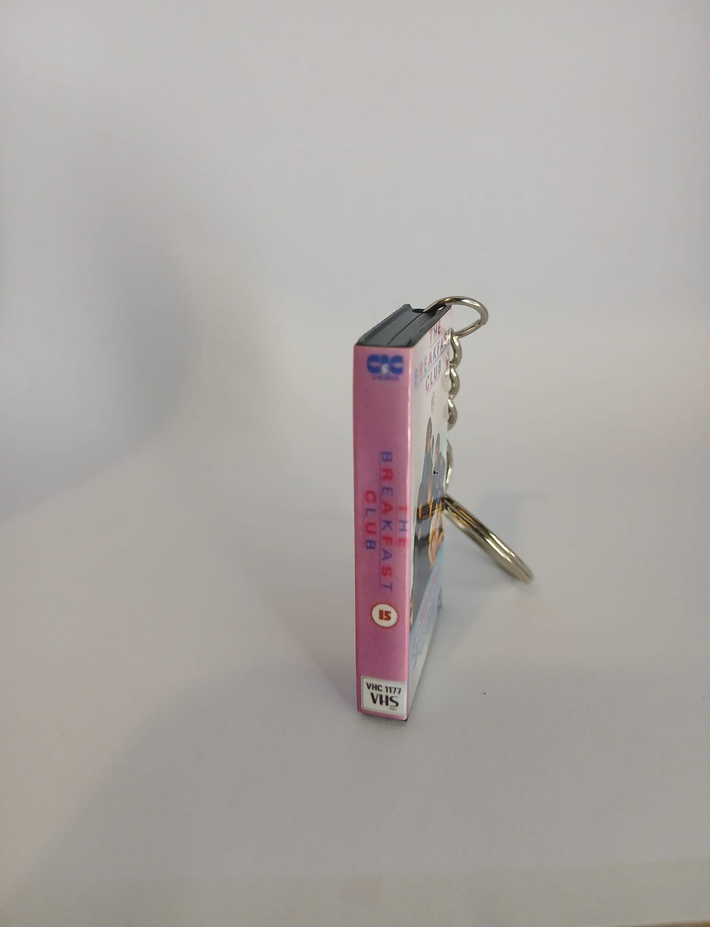 The Breakfast Club Mini VHS Keyring – front angle with chain
