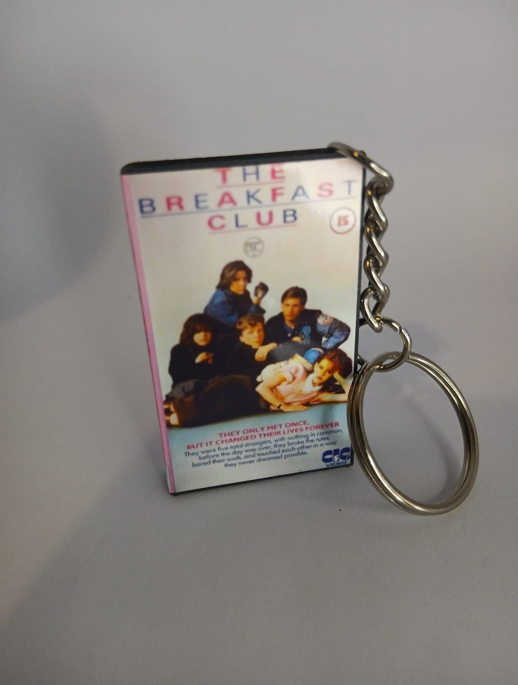 The Breakfast Club Mini VHS Keyring – front flat angle