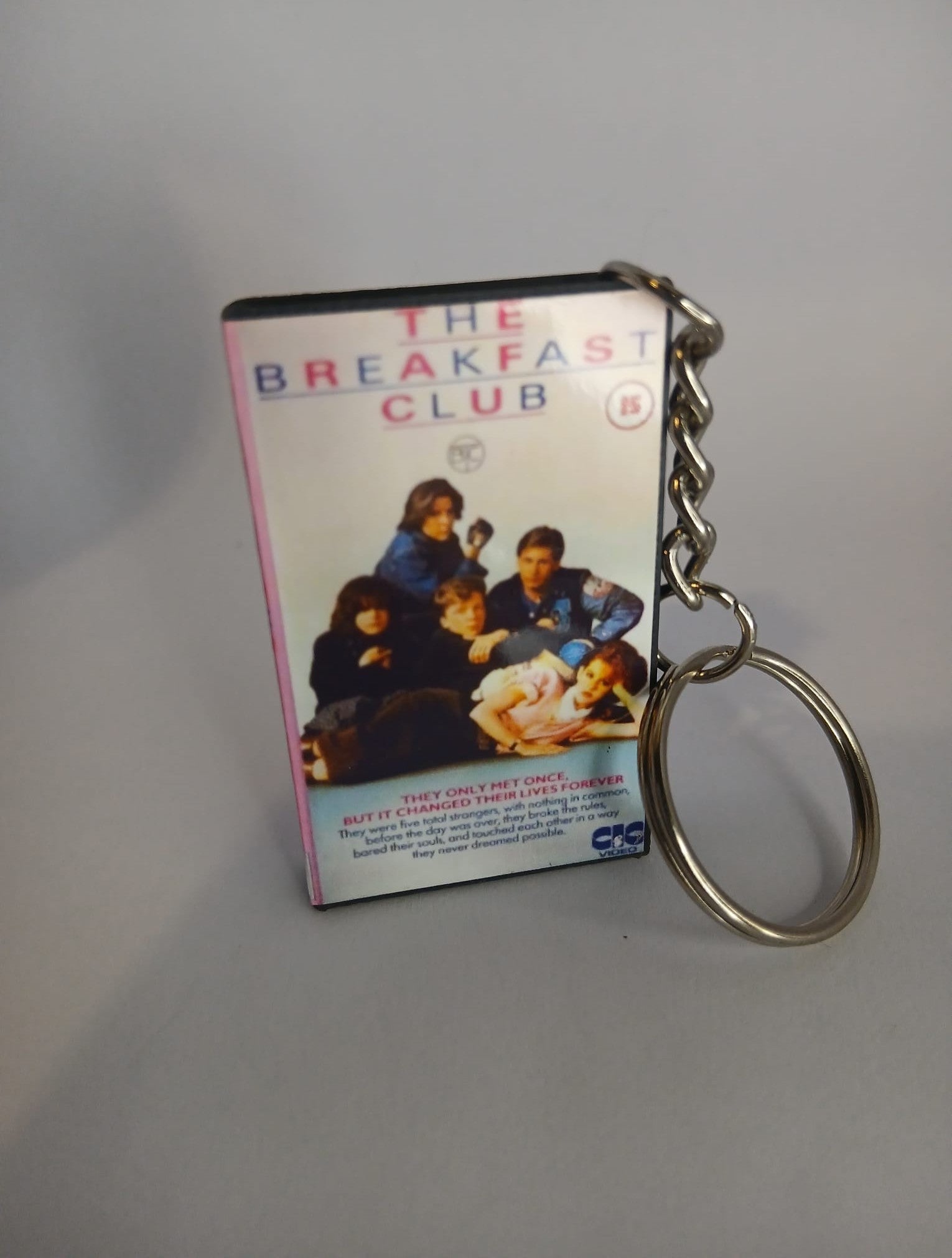 The Breakfast Club Mini VHS Keyring – front flat angle