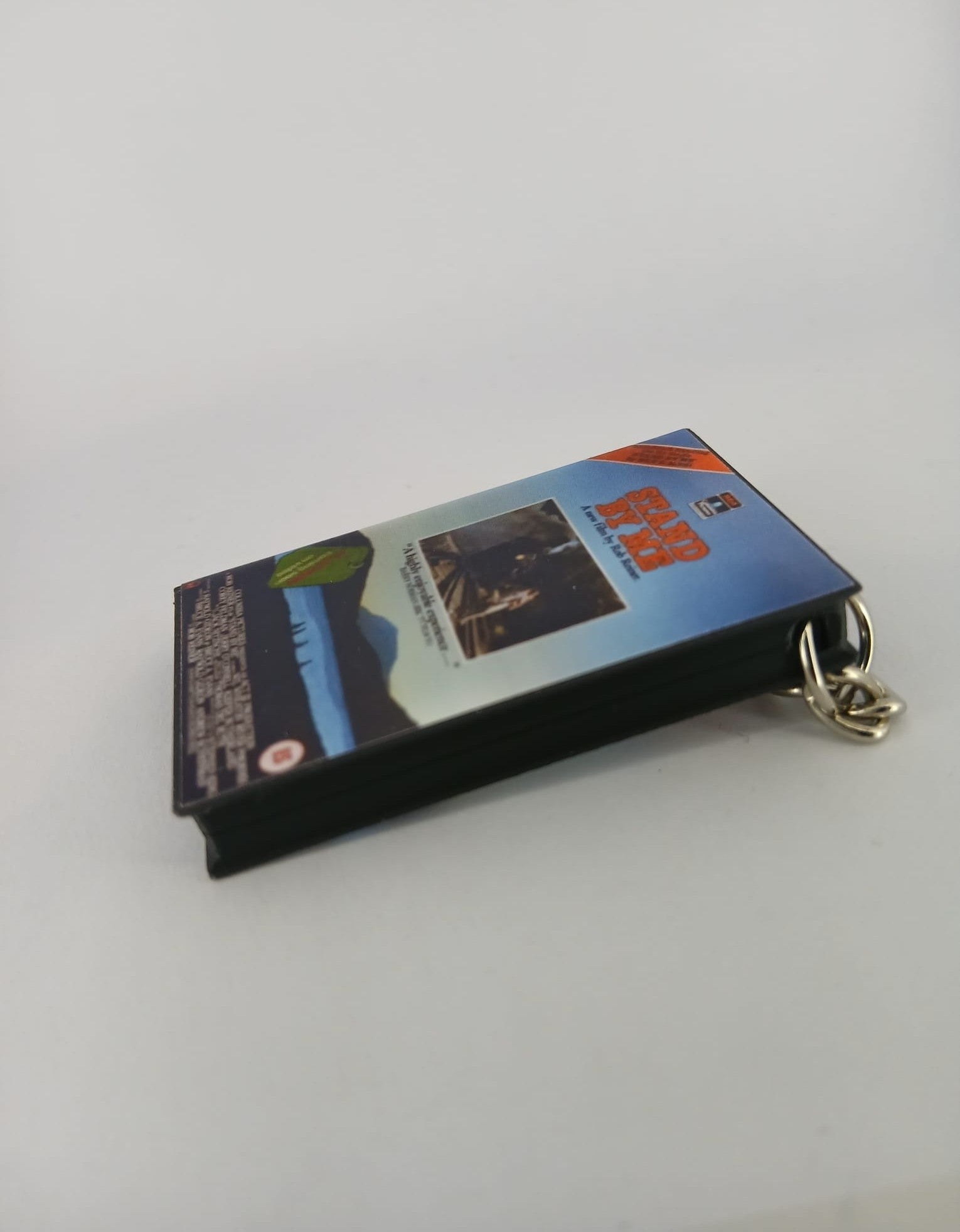 Stand By Me Mini VHS Keyring – flat lay front angle