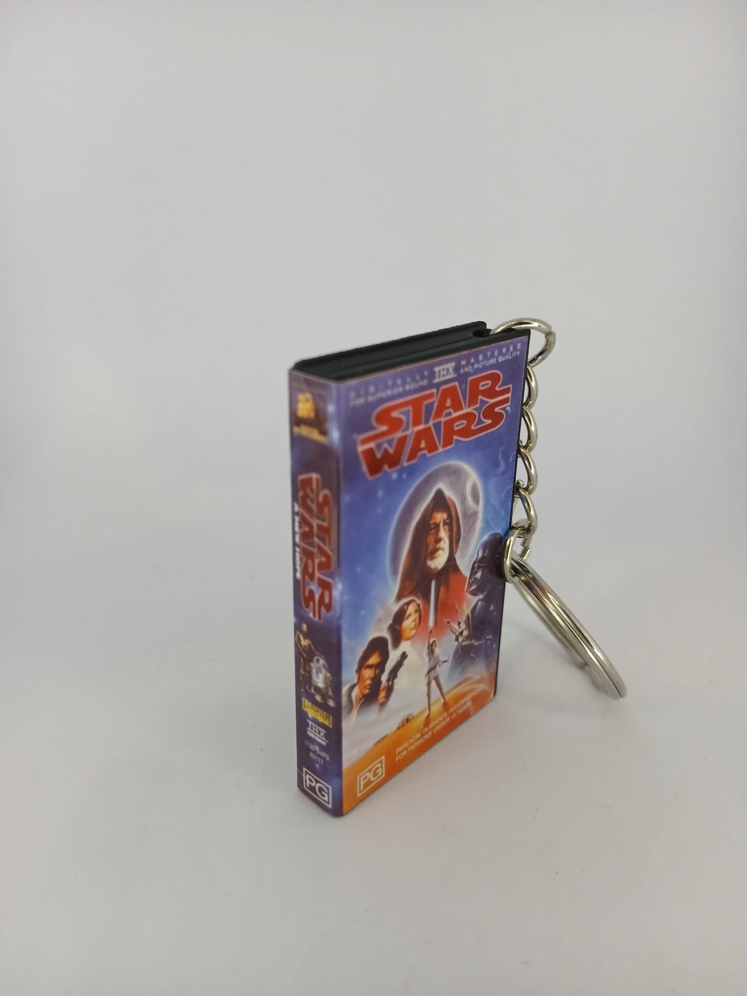 Star Wars A New Hope VHS keyring — front cover close-up