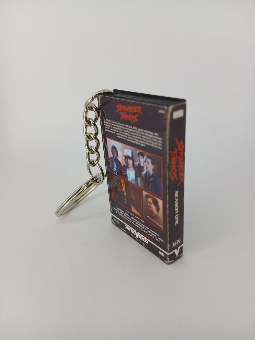 Stranger Things Season One Mini VHS Keyring – side view