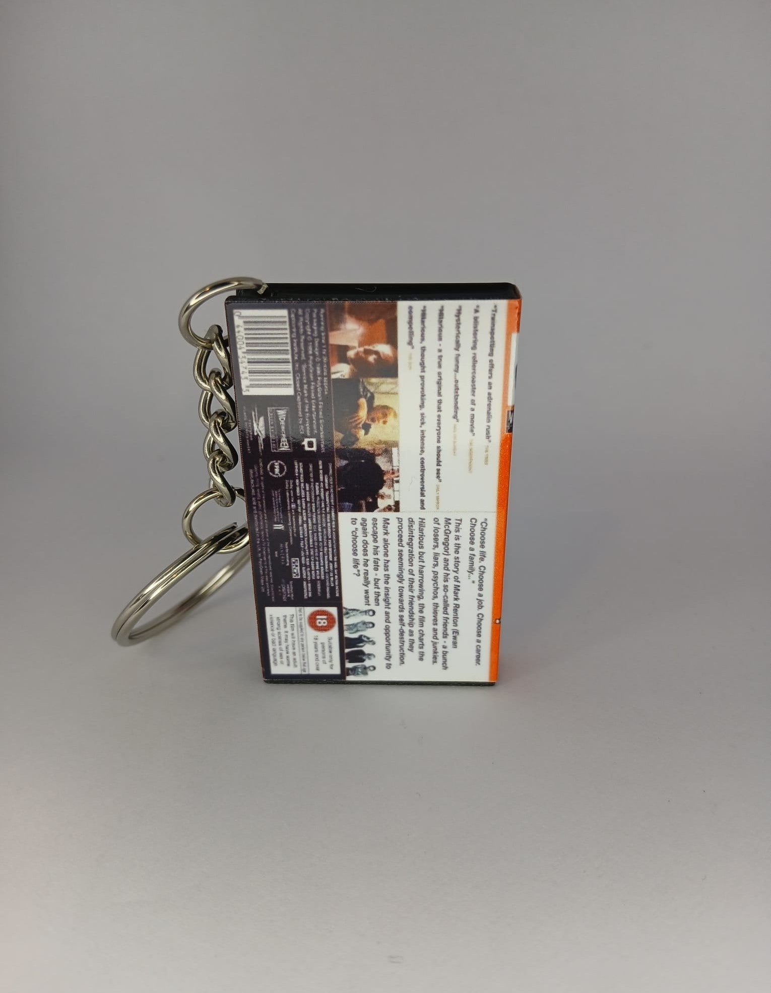 Trainspotting Mini VHS Keyring – front angle