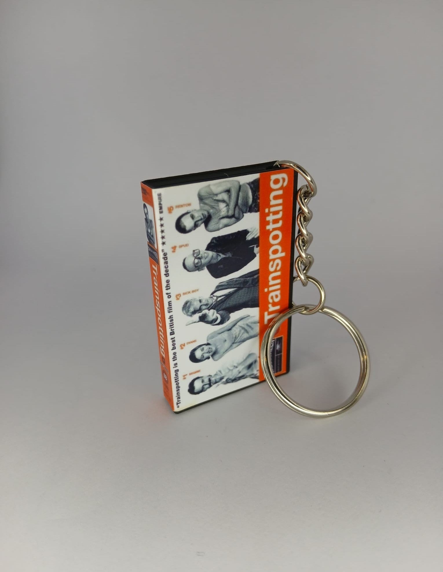 Trainspotting Mini VHS Keyring – back view