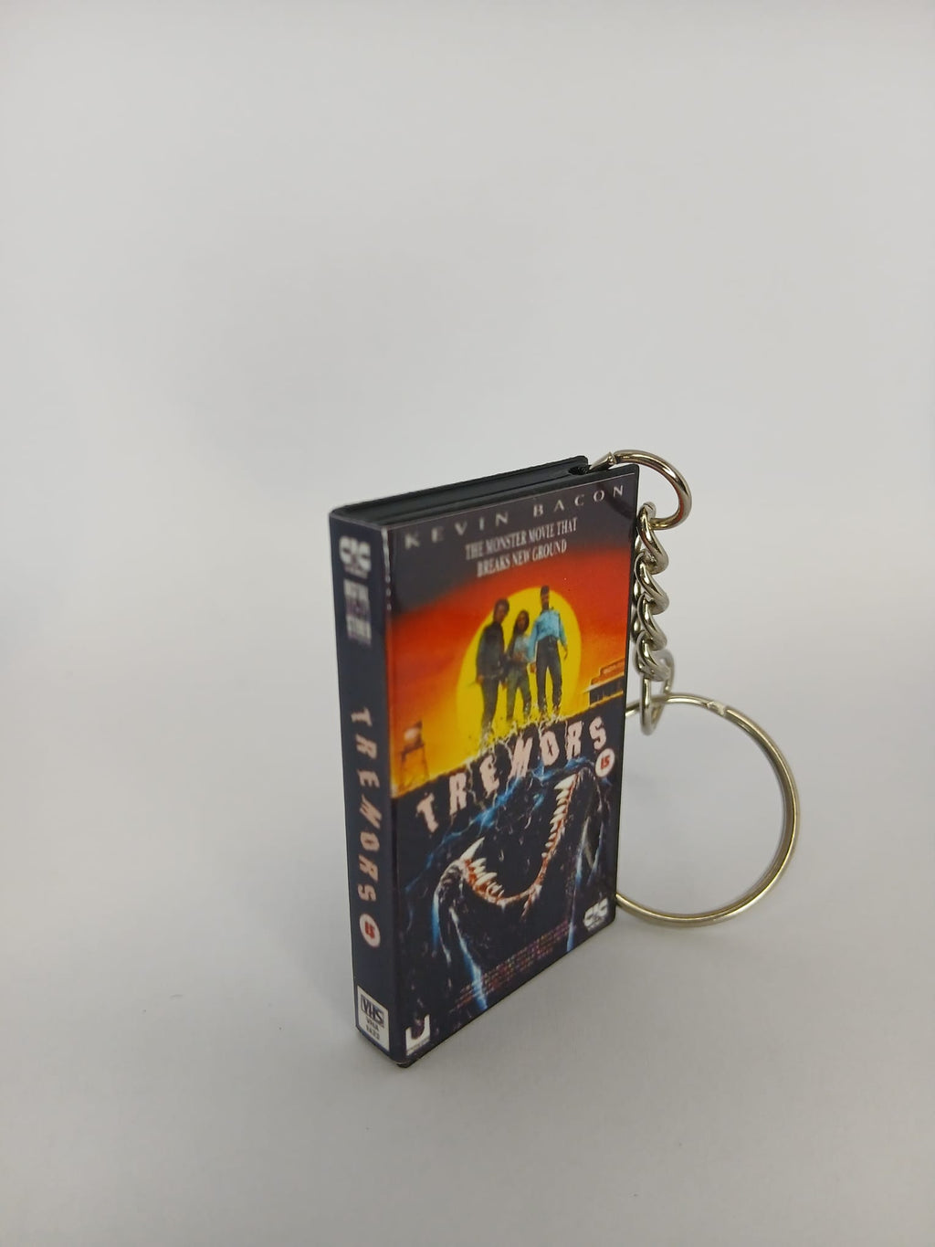 Tremors Mini VHS Keyring – back spine angle low
