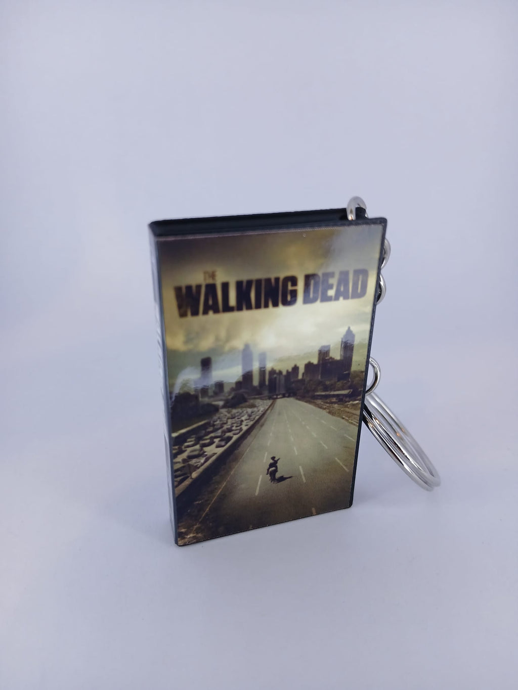 The Walking Dead VHS keyring — front cover close-up