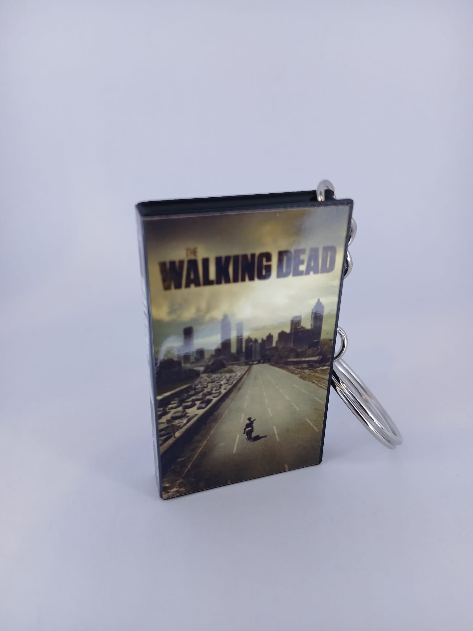 The Walking Dead VHS keyring — front cover close-up