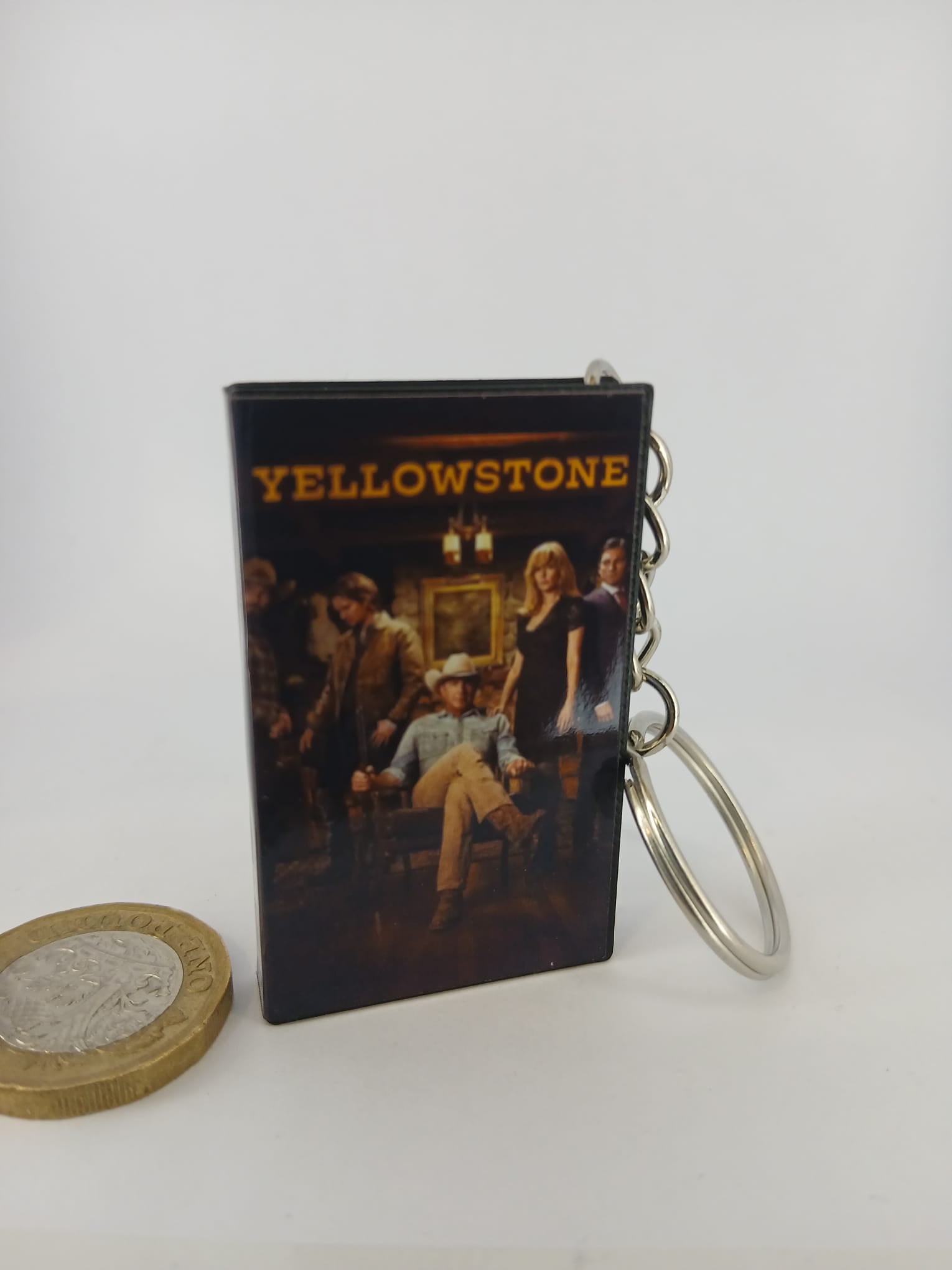 Yellowstone VHS keyring — back cover standing